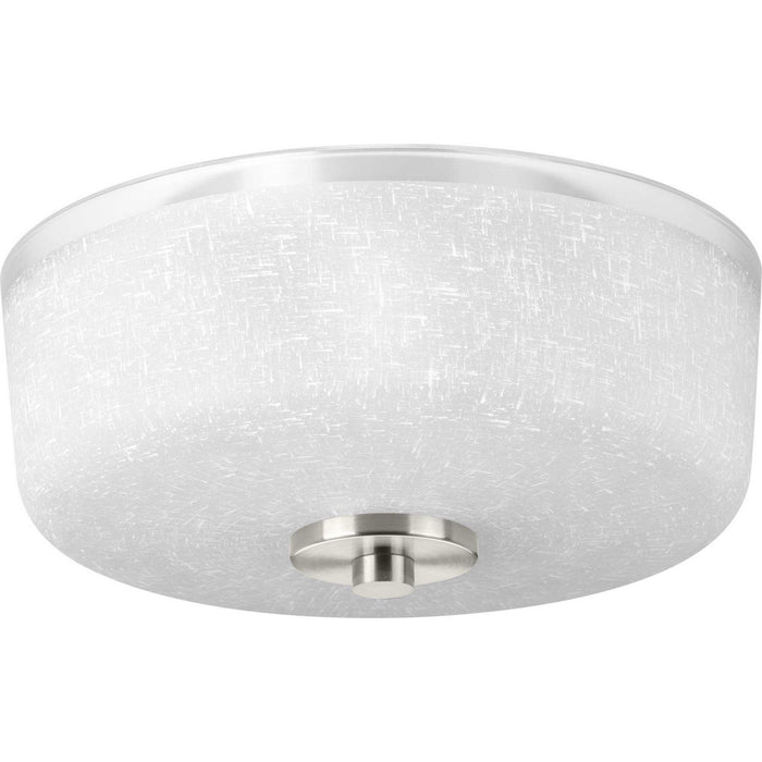 Progress Lighting P3620-09 Two Light Flush Mount, Brushed Nickel