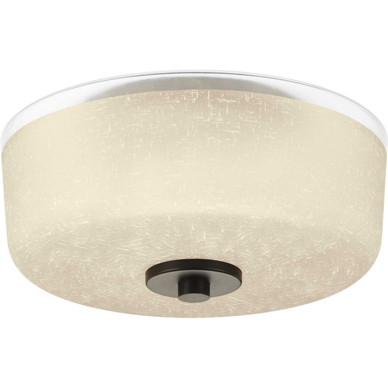 Progress Lighting P3620-20 Two Light Flush Mount, Antique Bronze
