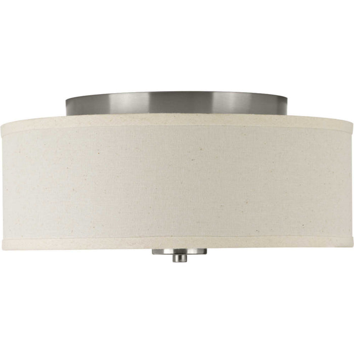 Progress Lighting P3713-09 Two Light Flush Mount, Brushed Nickel