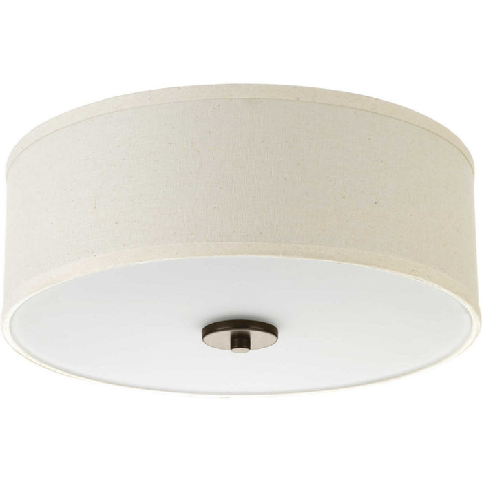Progress Lighting P3713-20 Two Light Flush Mount, Antique Bronze
