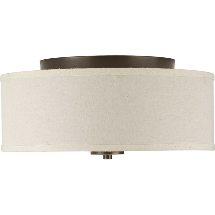 Progress Lighting P3713-20 Two Light Flush Mount, Antique Bronze