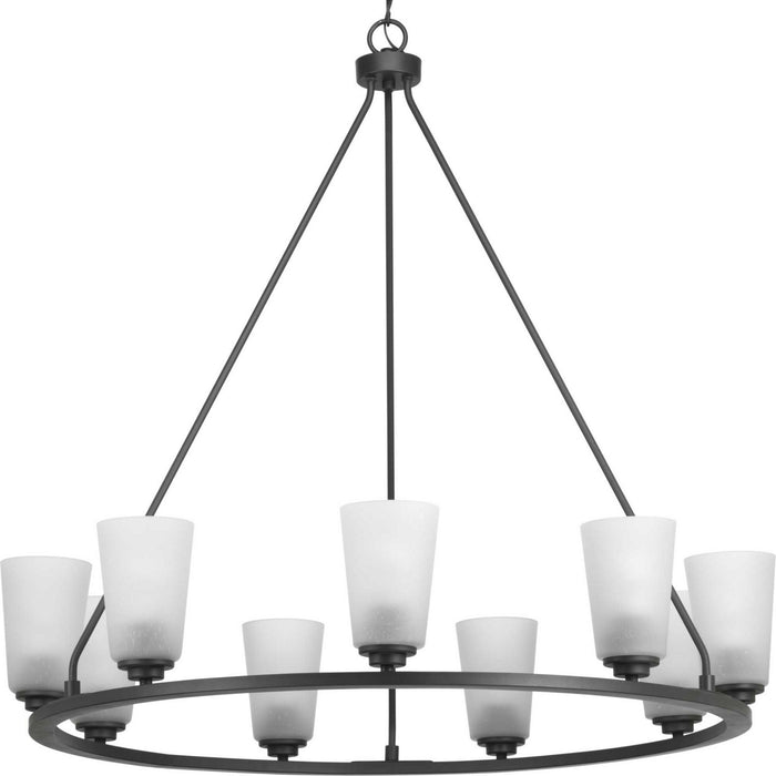 Progress Lighting P400016-143 Nine Light Chandelier, Graphite