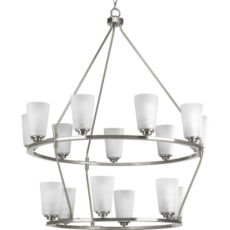 Progress Lighting P400017-009 15 Light Chandelier, Brushed Nickel