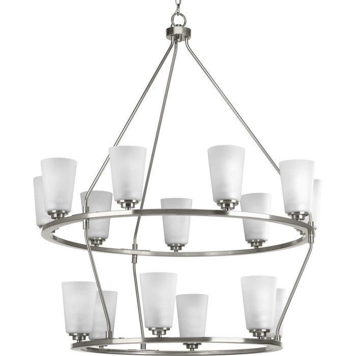 Progress Lighting P400017-009 15 Light Chandelier, Brushed Nickel