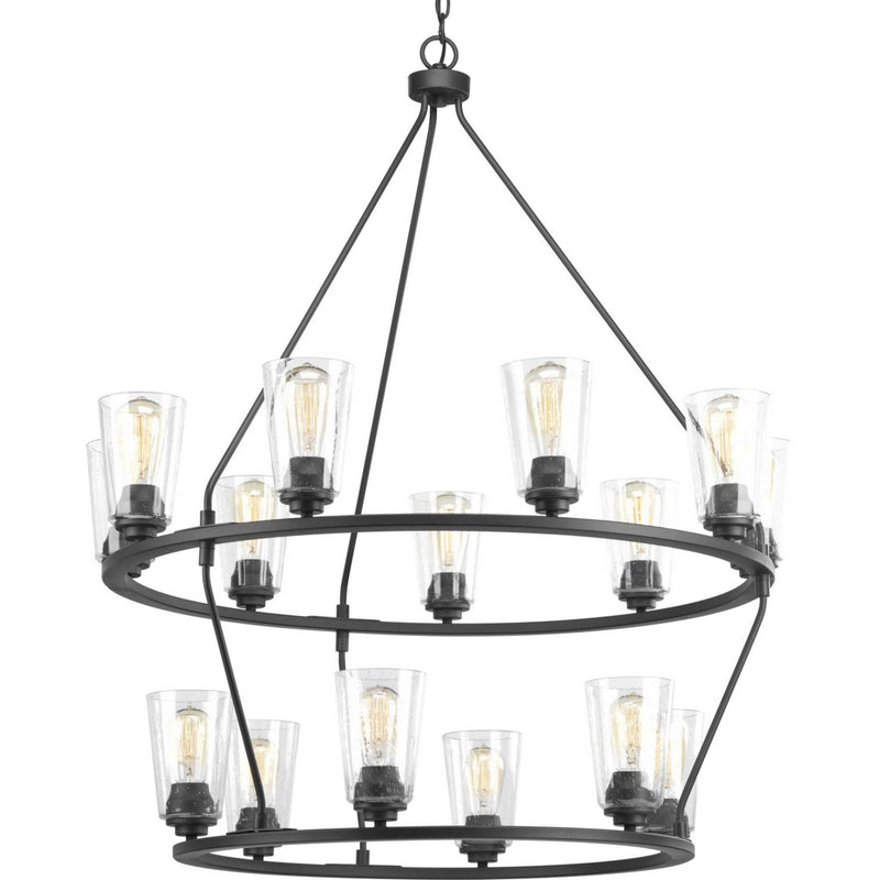 Progress Lighting P400017-143 15 Light Chandelier, Graphite