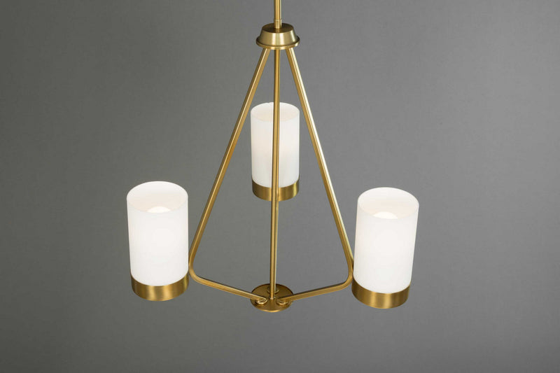 Progress Lighting P400021-109 Three Light Chandelier, Brushed Bronze