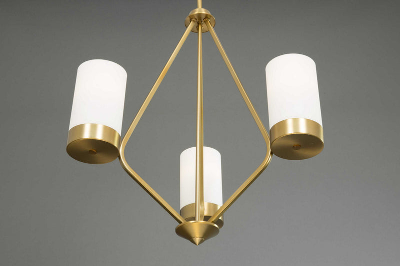 Progress Lighting P400021-109 Three Light Chandelier, Brushed Bronze