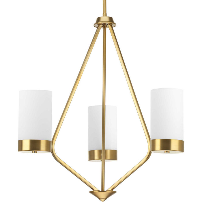 Progress Lighting P400021-109 Three Light Chandelier, Brushed Bronze