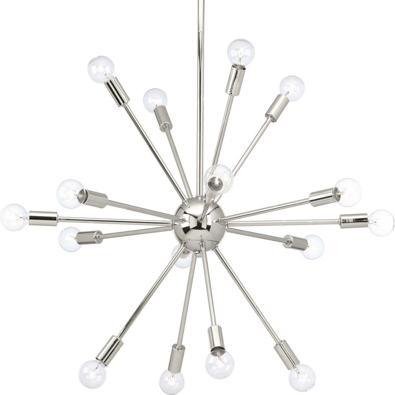 Progress Lighting P400041-104 16 Light Chandelier, Polished Nickel
