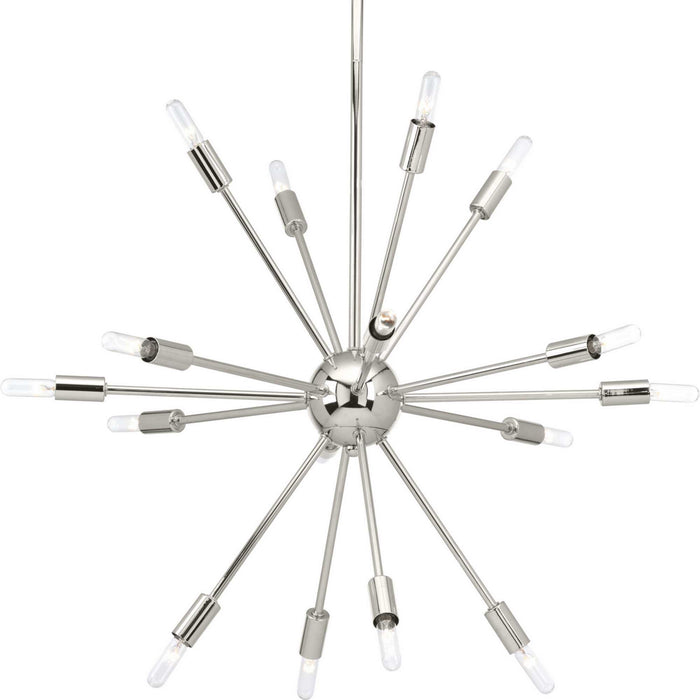 Progress Lighting P400041-104 16 Light Chandelier, Polished Nickel
