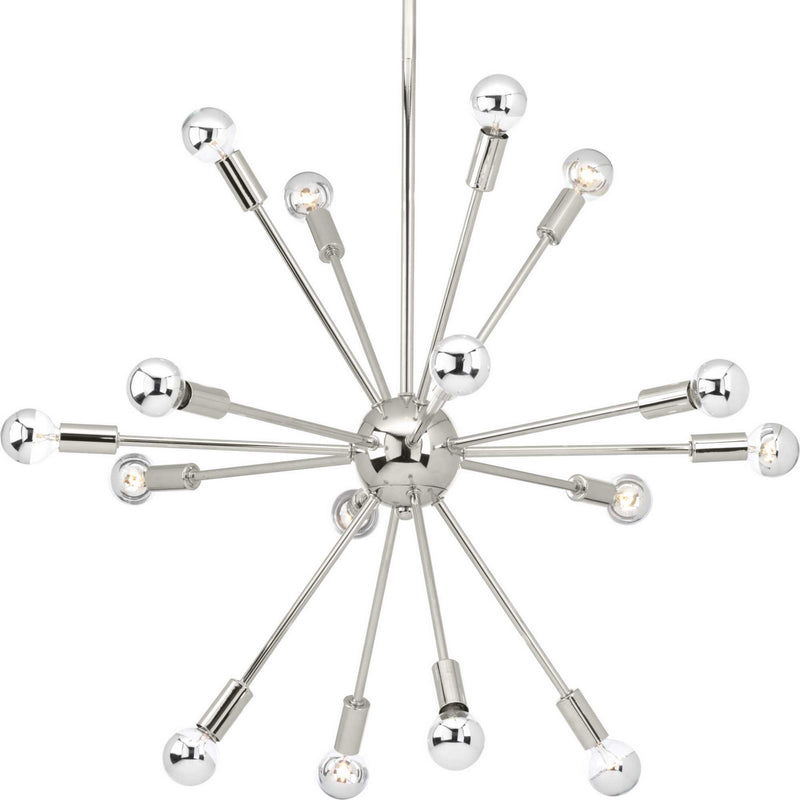 Progress Lighting P400041-104 16 Light Chandelier, Polished Nickel