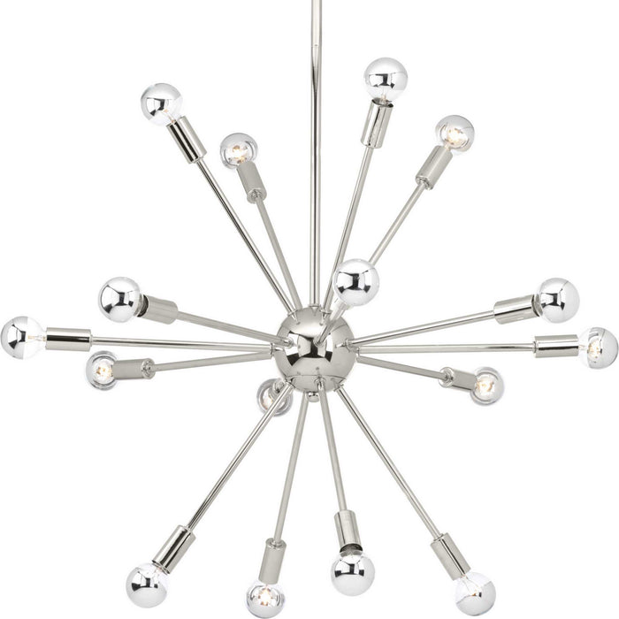 Progress Lighting P400041-104 16 Light Chandelier, Polished Nickel