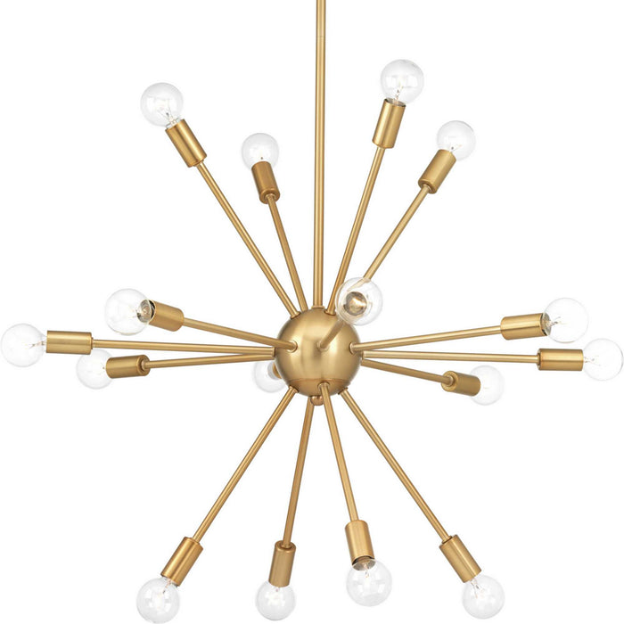 Progress Lighting P400041-109 16 Light Chandelier, Brushed Bronze