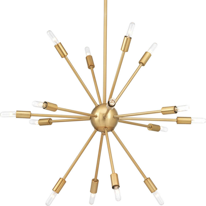 Progress Lighting P400041-109 16 Light Chandelier, Brushed Bronze