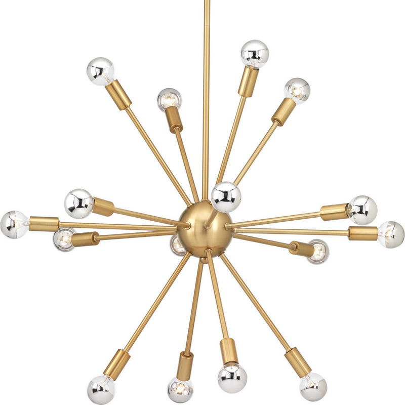 Progress Lighting P400041-109 16 Light Chandelier, Brushed Bronze