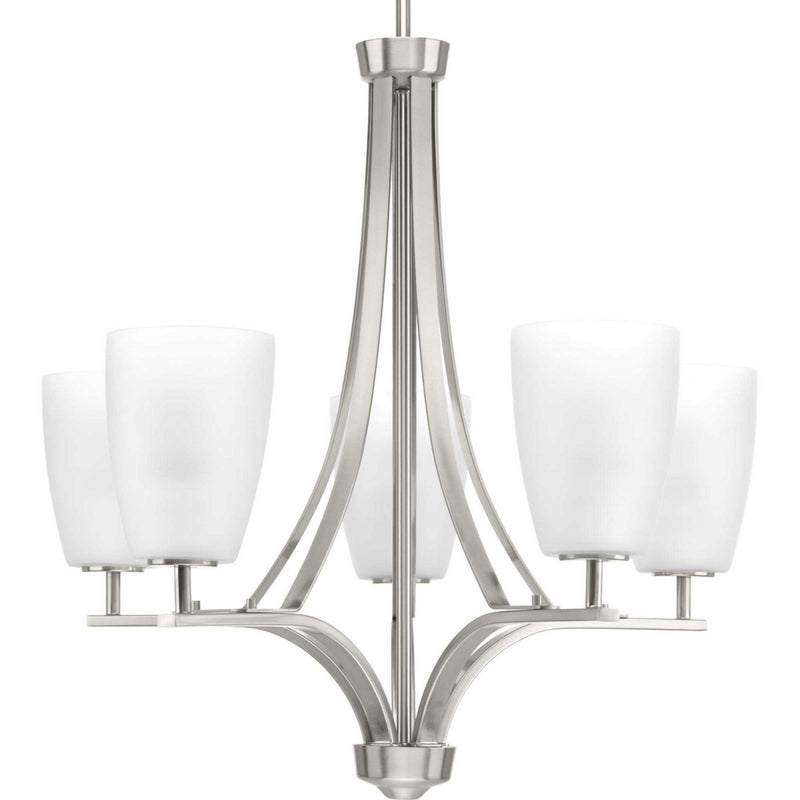 Progress Lighting P400043-009 Five Light Chandelier, Brushed Nickel