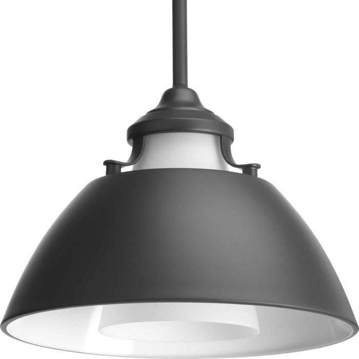 Progress Lighting P500013-143 One Light Pendant, Graphite