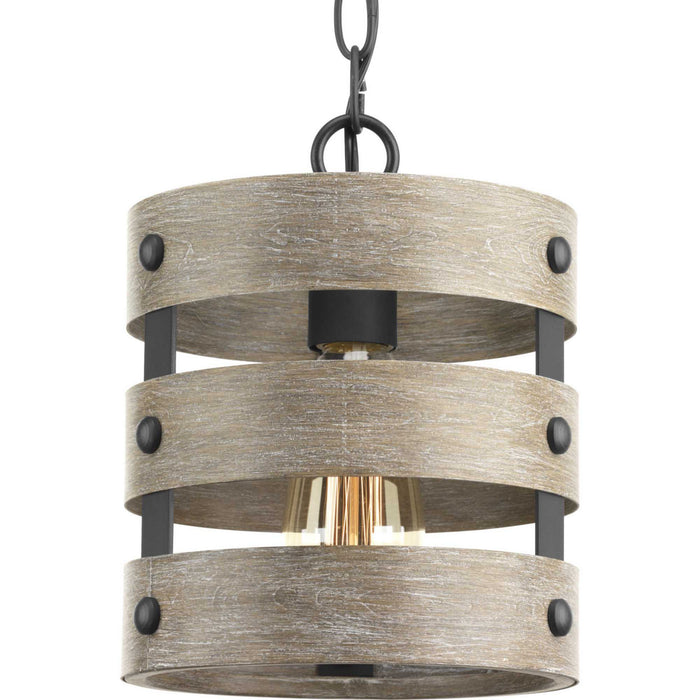 Progress Lighting P500022-143 One Light Mini Pendant, Graphite