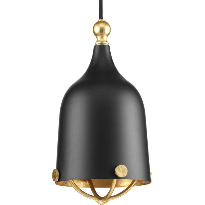 Progress Lighting P500032-031 One Light Mini Pendant, Black