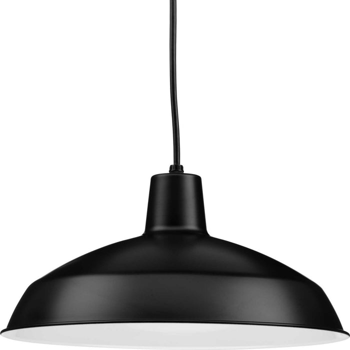 Progress Lighting P5094-31 One Light Pendant, Black
