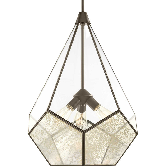 Progress Lighting P5322-20 Three Light Pendant, Antique Bronze