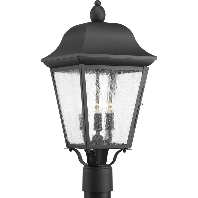 Progress Lighting P540001-031 Three Light Post Lantern, Black
