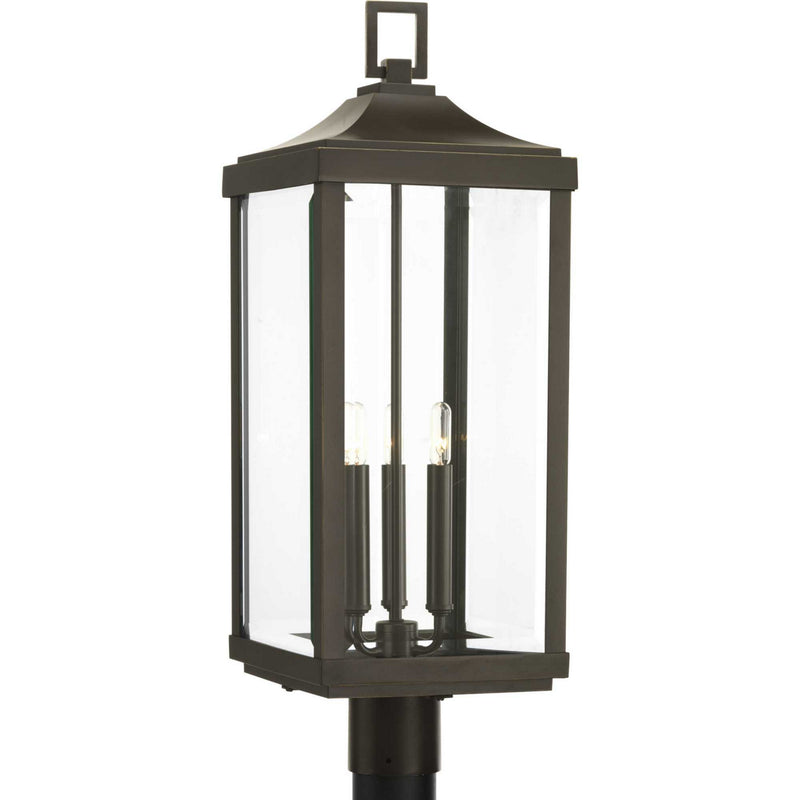 Progress Lighting P540004-020 Three Light Post Lantern, Antique Bronze