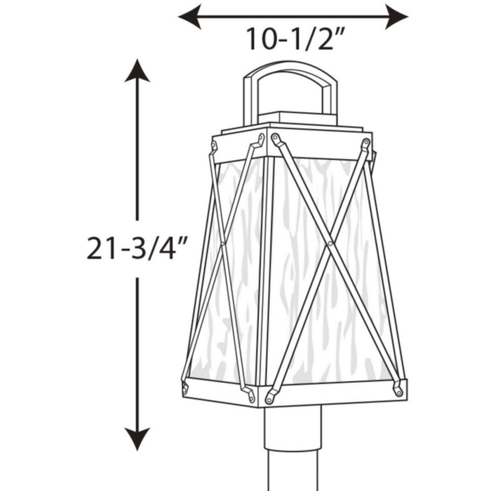 Progress Lighting P540009-020 One Light Post Lantern, Antique Bronze