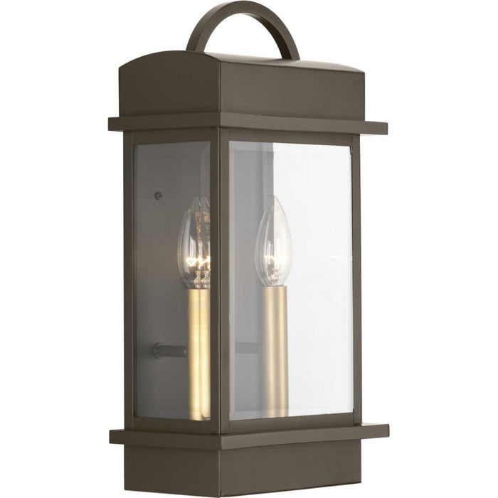 Progress Lighting P560002-020 Two Light Wall Lantern, Antique Bronze