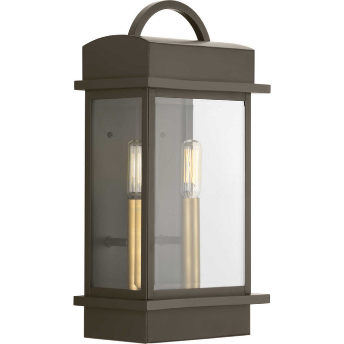 Progress Lighting P560002-020 Two Light Wall Lantern, Antique Bronze