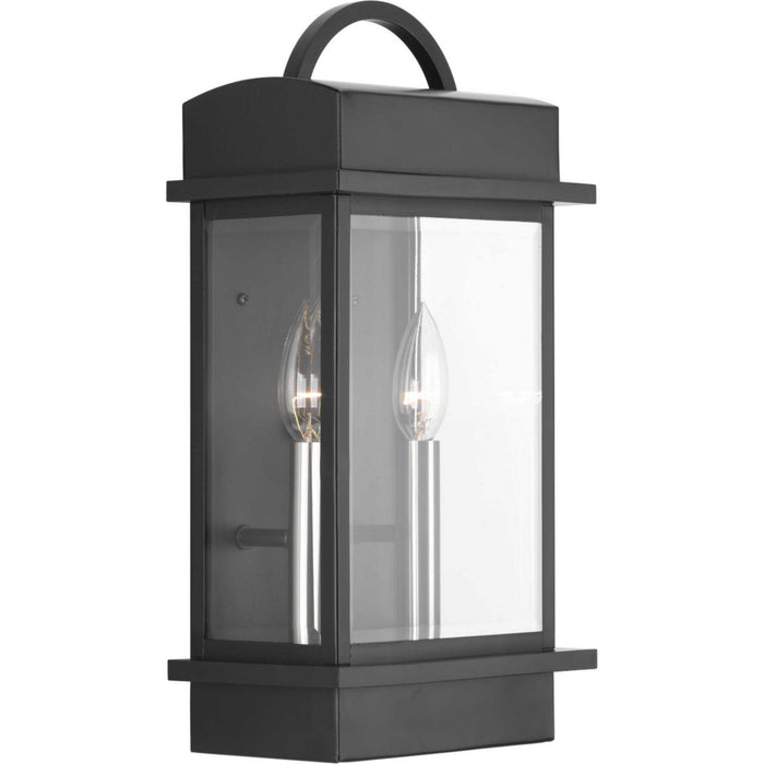 Progress Lighting P560002-031 Two Light Wall Lantern, Black