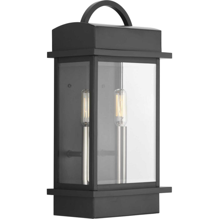 Progress Lighting P560002-031 Two Light Wall Lantern, Black