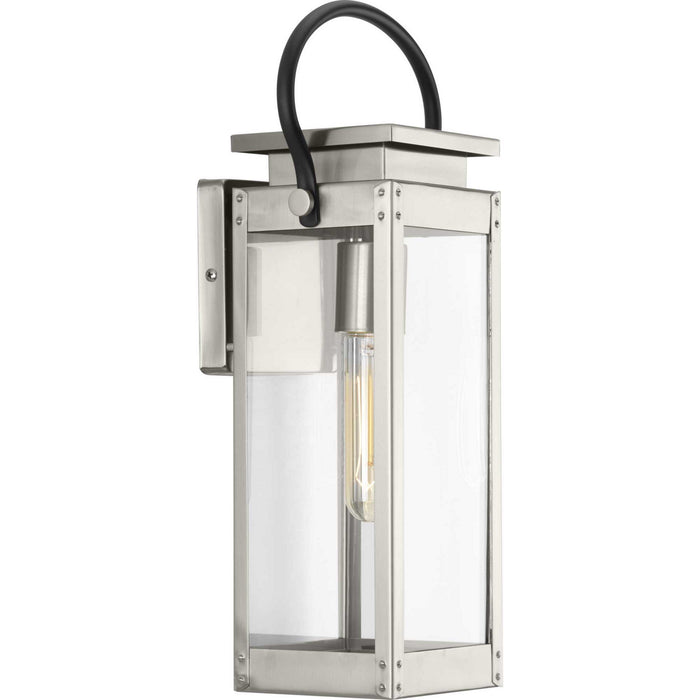 Progress Lighting P560004-135 One Light Wall Lantern, Stainless Steel