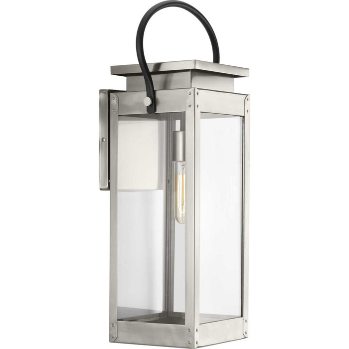Progress Lighting P560006-135 One Light Wall Lantern, Stainless Steel