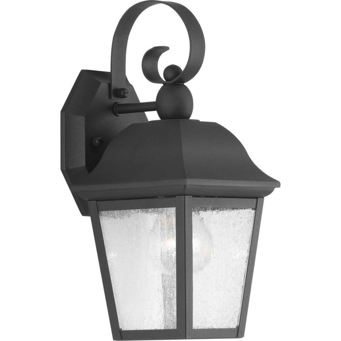 Progress Lighting P560010-031 One Light Wall Lantern, Black