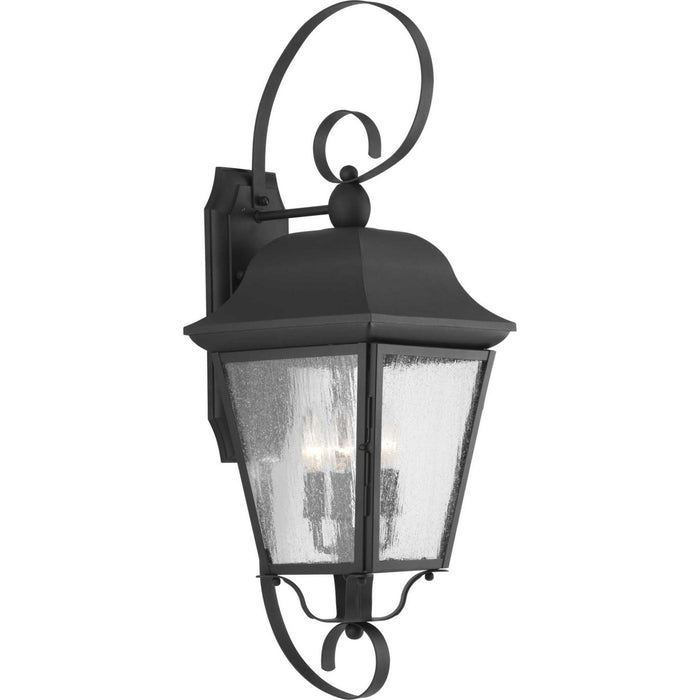 Progress Lighting P560012-031 Three Light Large Wall Lantern, Black