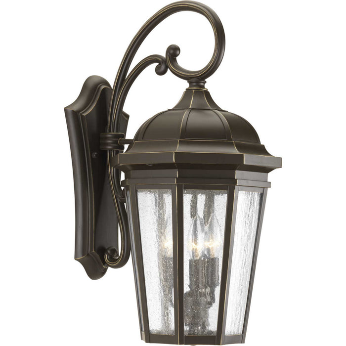 Progress Lighting P560016-020 Three Light Large Wall Lantern, Antique Bronze