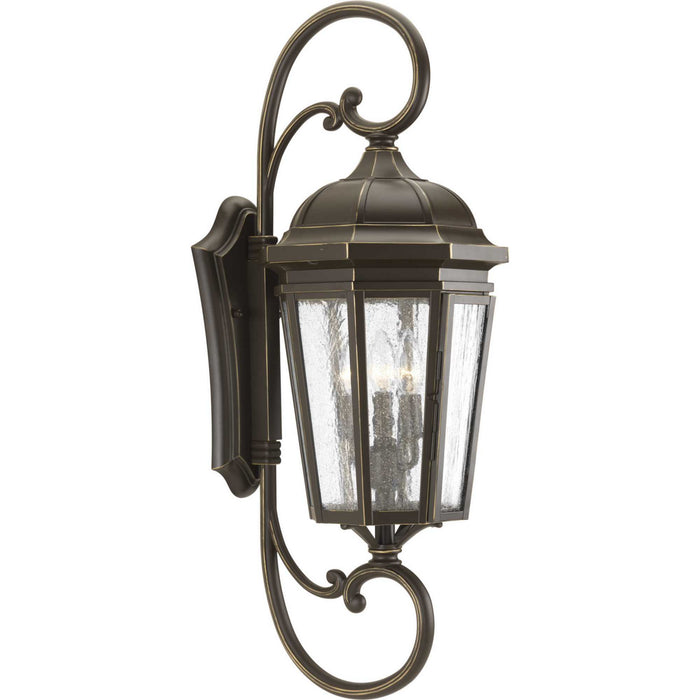 Progress Lighting P560017-020 Three Light Large Wall Lantern, Antique Bronze