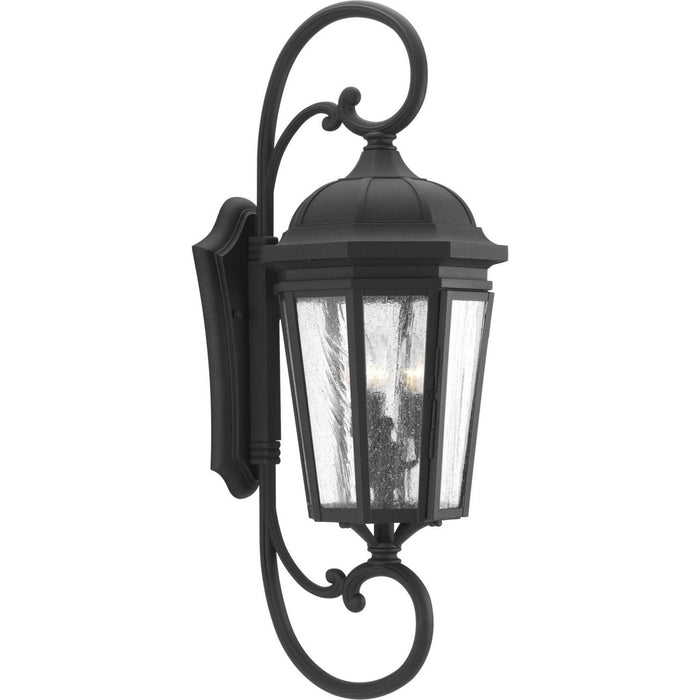 Progress Lighting P560017-031 Three Light Large Wall Lantern, Black