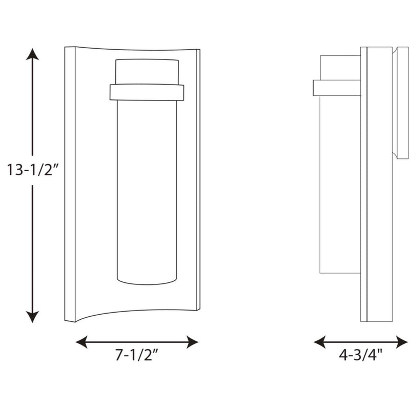 Progress Lighting P560030-129-30 LED Wall Lantern, Architectural Bronze