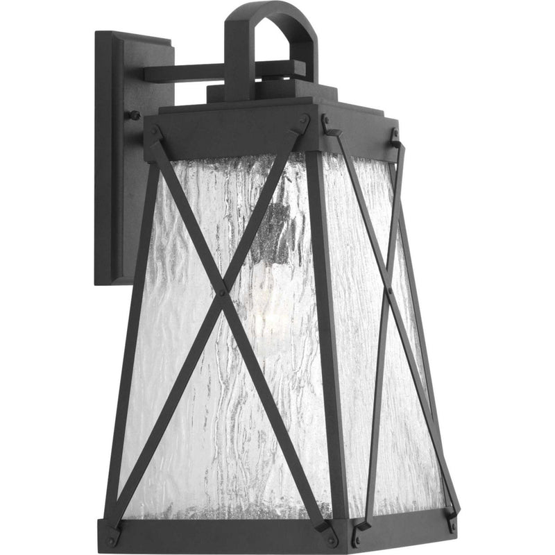 Progress Lighting P560033-031 One Light Wall Lantern, Black