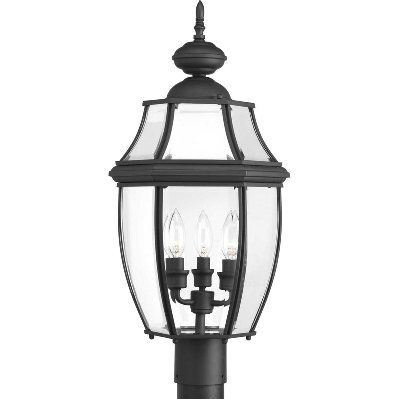 Progress Lighting P6433-31 Three Light Post Lantern, Black
