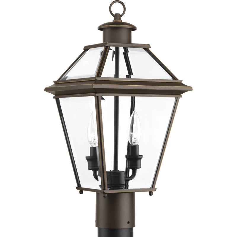 Progress Lighting P6437-20 Two Light Post Lantern, Antique Bronze