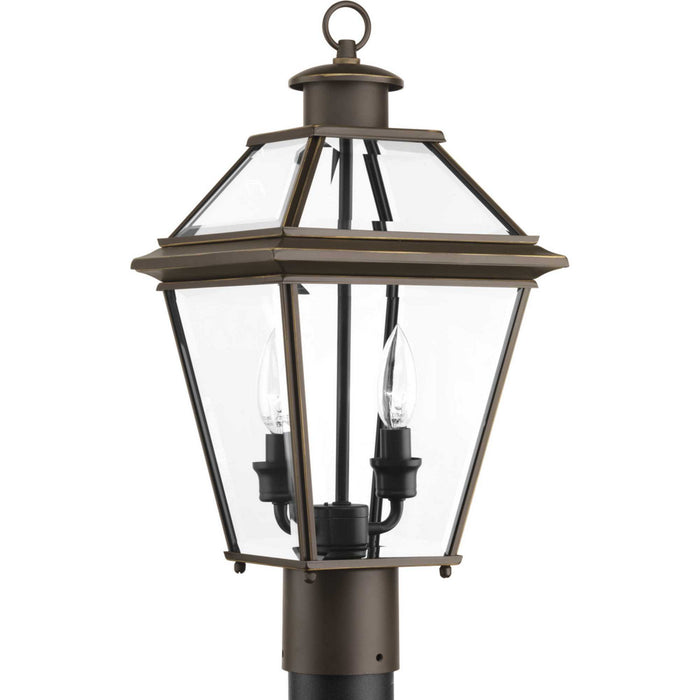 Progress Lighting P6437-20 Two Light Post Lantern, Antique Bronze