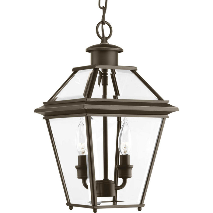 Progress Lighting P6537-20 Two Light Hanging Lantern, Antique Bronze