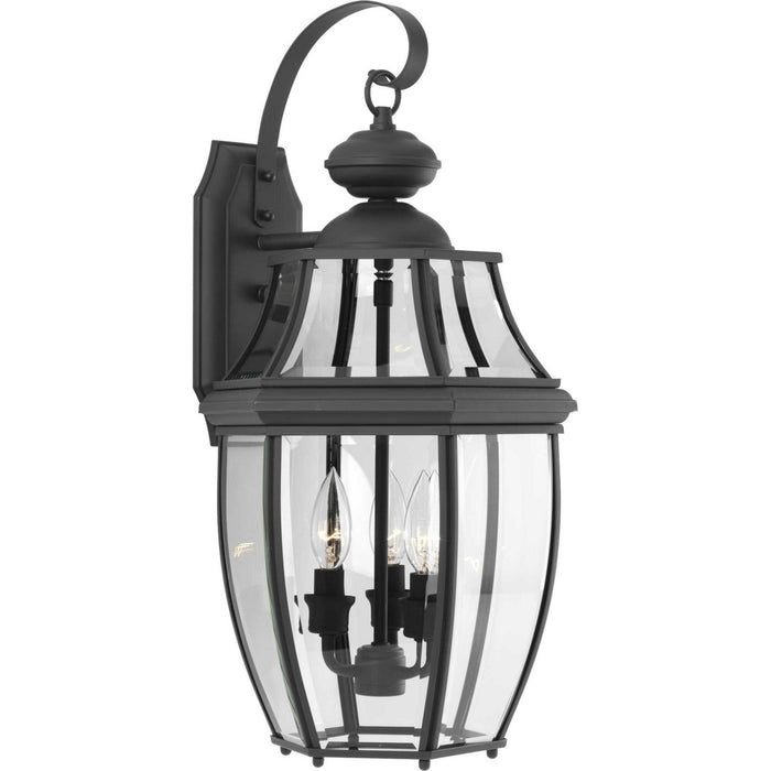 Progress Lighting P6612-31 Three Light Wall Lantern, Black