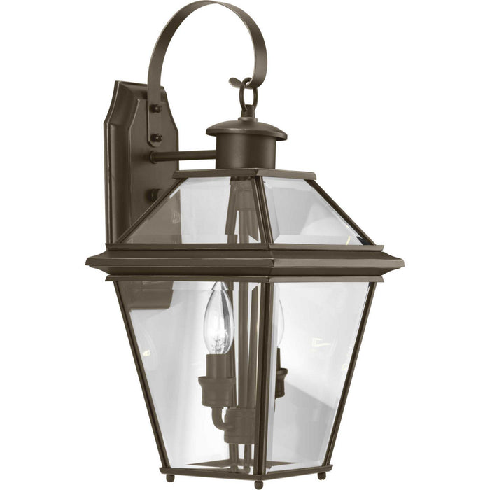 Progress Lighting P6616-20 Two Light Wall Lantern, Antique Bronze