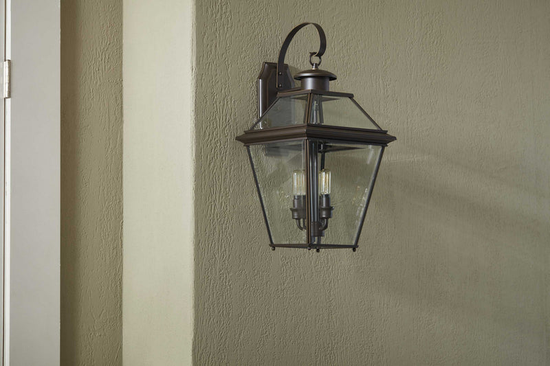 Progress Lighting P6617-20 Three Light Wall Lantern, Antique Bronze