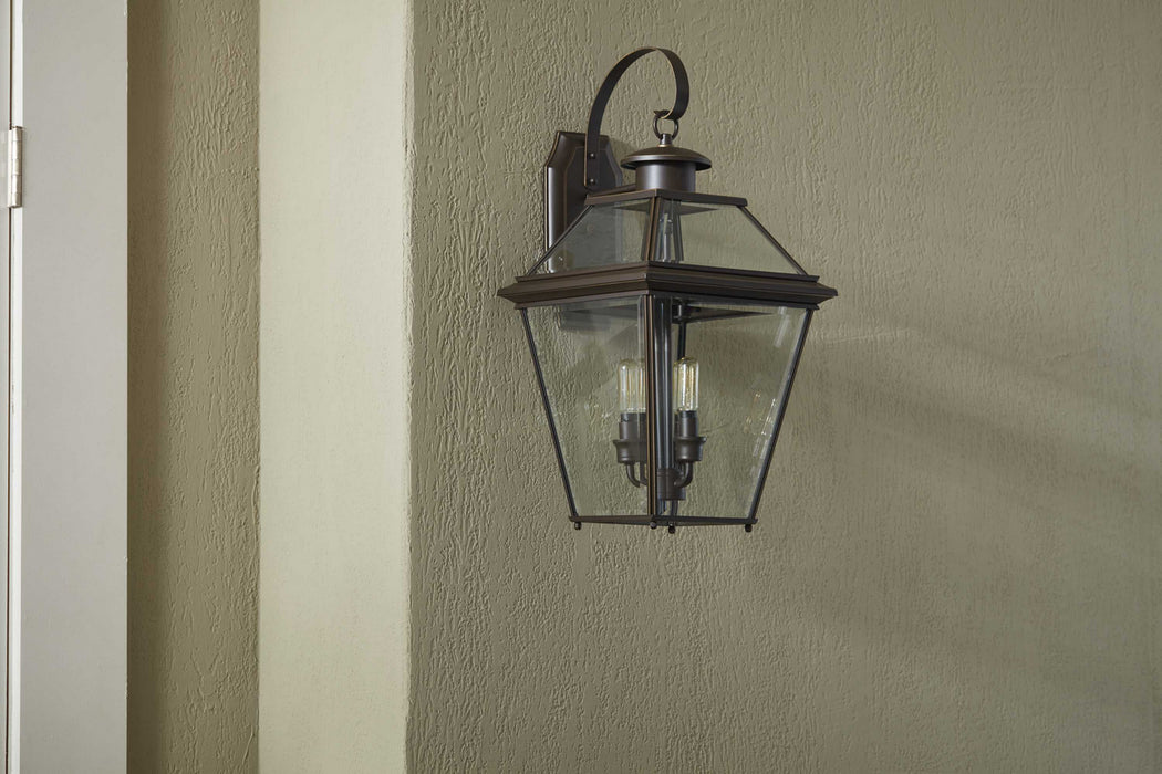 Progress Lighting P6617-20 Three Light Wall Lantern, Antique Bronze