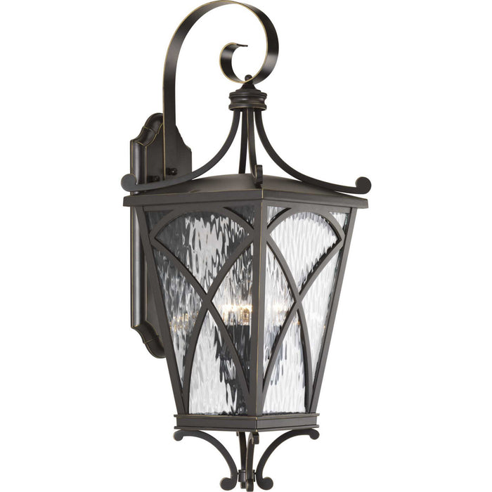 Progress Lighting P6639-108 Three Light Wall Lantern, Oil Rubbed Bronze